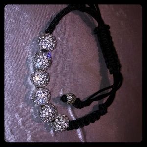 Black Rhinestone adjustable bracelet